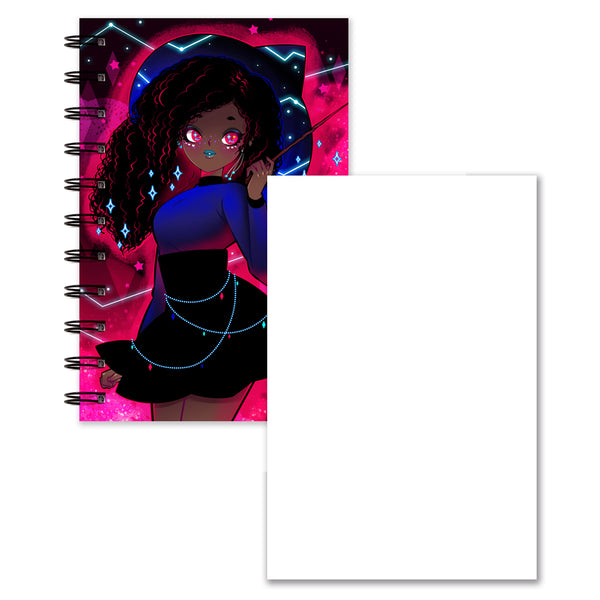 Magical Curls Notebook (Lined/Sketch/Sticker Album)
