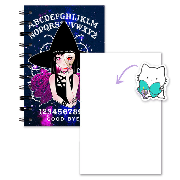 Ouija Witch Notebook (Lined/Sketch/Sticker Album)
