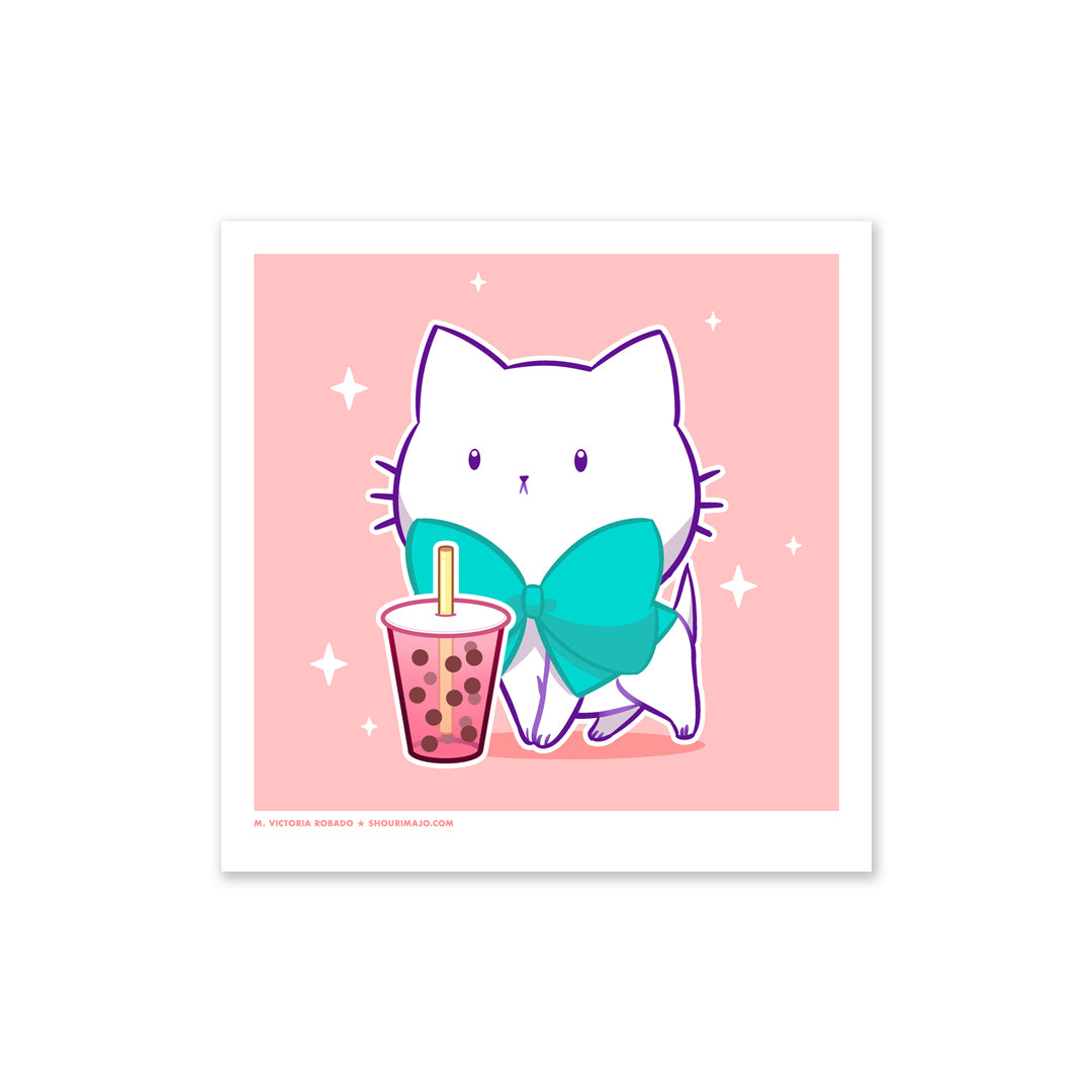 Bubble Kittea Tea Art Print (Signed)