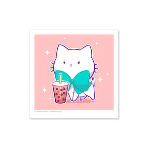 Bubble Kittea Tea Art Print (Signed)