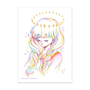 Lavender Rainbow Sketch Art Print (Signed)