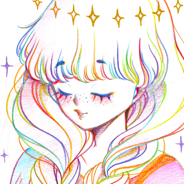 Lavender Rainbow Sketch Art Print (Signed)