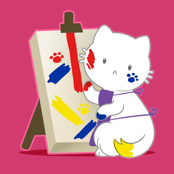 Sassy Kitties Artist Cat Art Print (Signed)