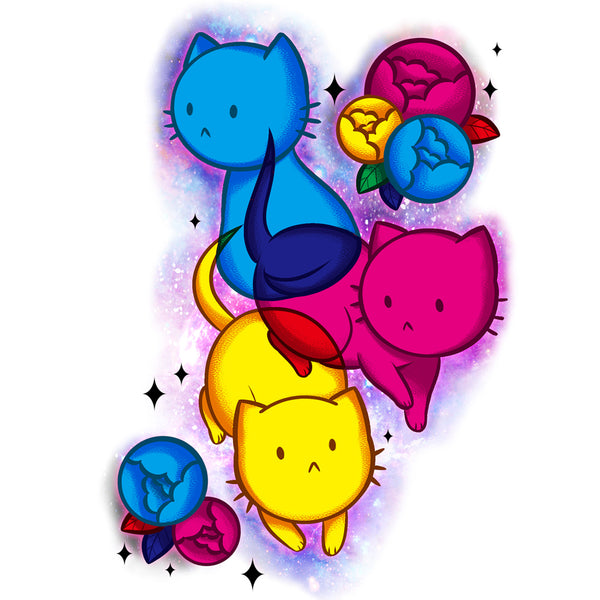 Sassy Kitties CMYKitties Art Print (Signed)