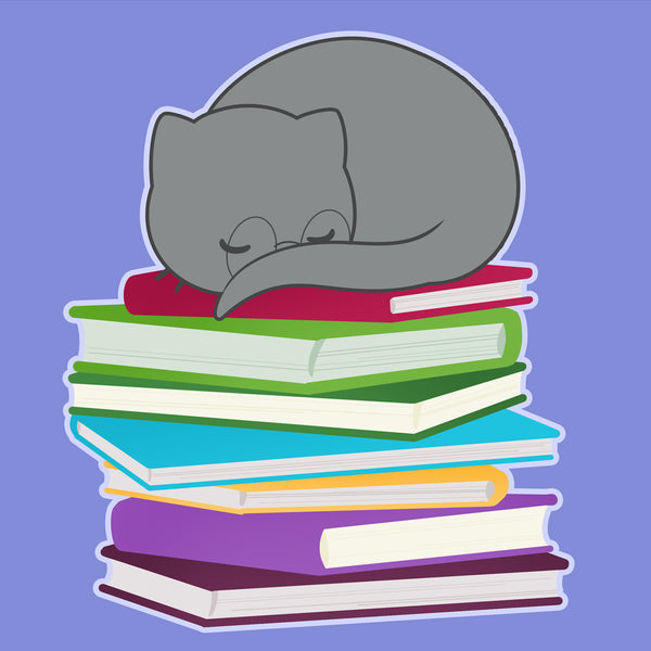 Sassy Kitties Librarian Cat Art Print (Signed)