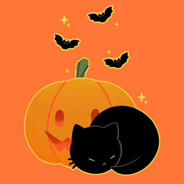 Sassy Kitties Pumpkin Patch Sleeping Art Print (Signed)