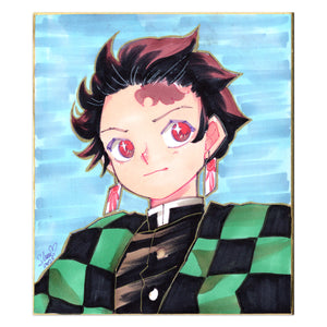 Original Tanjiro Kamado Large Shikishi