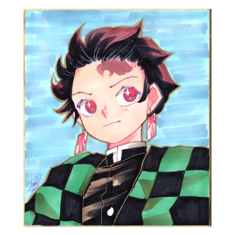 Original Tanjiro Kamado Large Shikishi