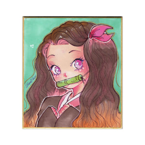 Original Nezuko Kamado Small Shikishi