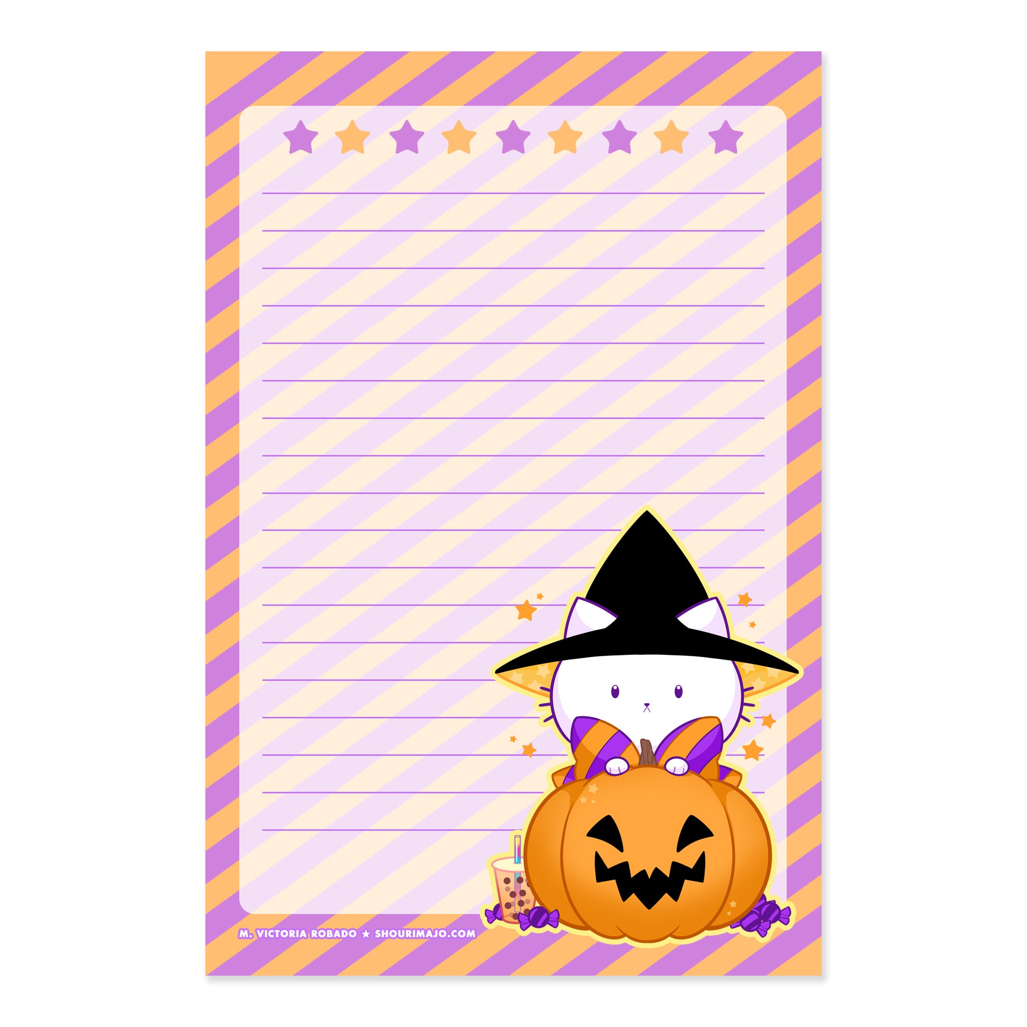 Bubble Kittea Halloween Stationery Paper