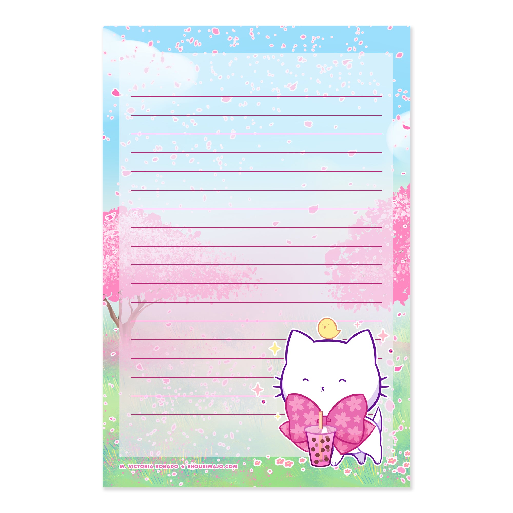 Bubble Kittea Spring Stationery Paper