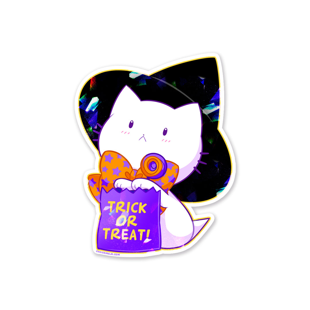 Bubble Kittea Halloween Trick-or-Treat Sparkly Sticker