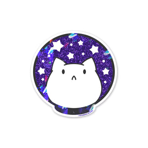 Sassy Kitties Astrocat Sparkly Sticker