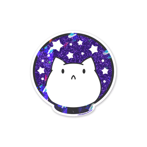 Sassy Kitties Astrocat Sparkly Sticker