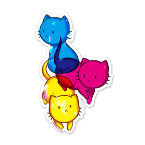 Sassy Kitties CMYKitty Friends Sparkly Sticker