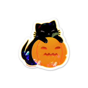 Sassy Kitties Pumpkin Patch Sneak Sparkly Sticker