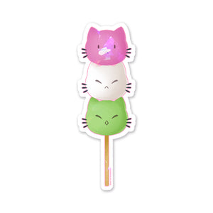 Sassy Kitties Sakura Matsuri Dango Sparkly Sticker