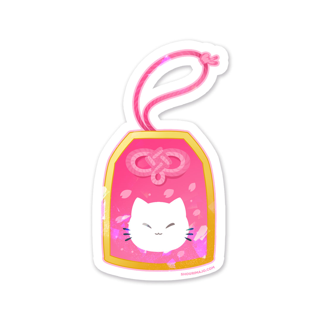 Sassy Kitties Sakura Matsuri Omamori Sparkly Sticker