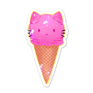 Sassy Kitties Summer Treats Ice Cone Sparkly Sticker