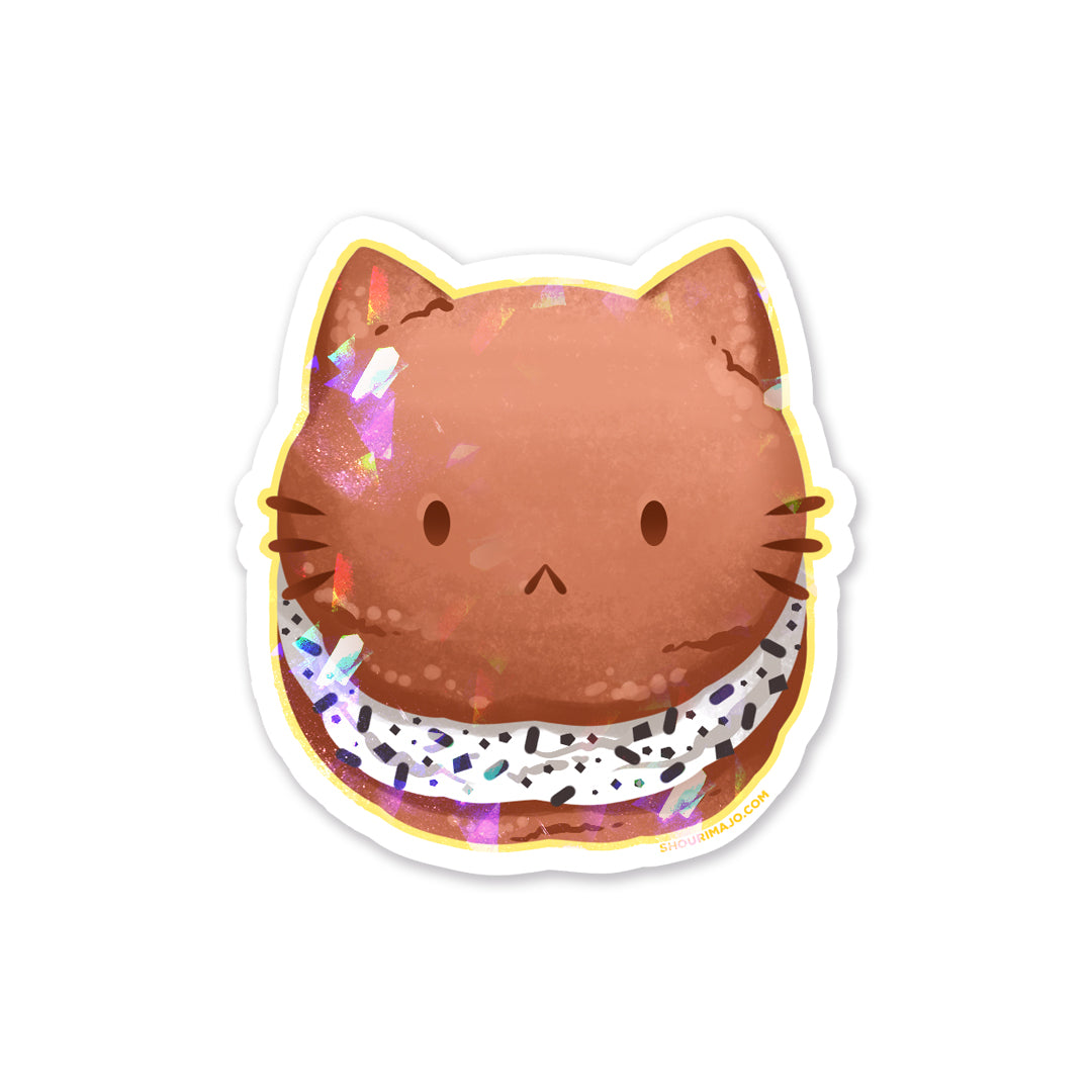 Sassy Kitties Summer Treats Ice Cream Sandwich Sparkly Sticker