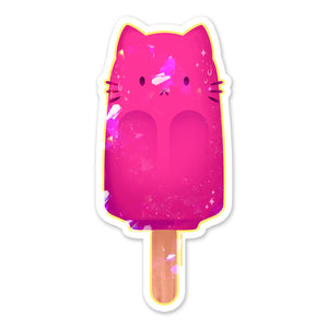 Sassy Kitties Summer Treats Popsicle Sparkly Sticker