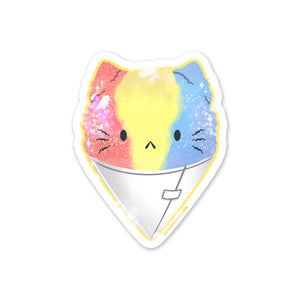 Sassy Kitties Summer Treats Snow Cone Sparkly Sticker