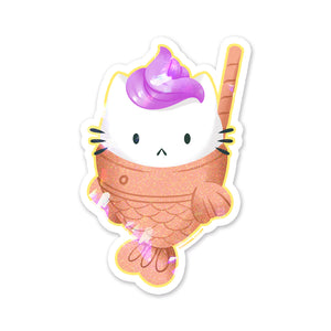 Sassy Kitties Summer Treats Taiyaki Sparkly Sticker