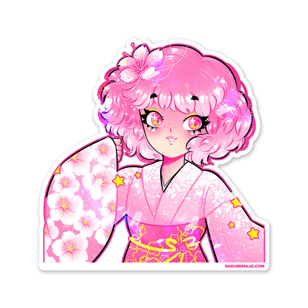 Cherry Blossom Sparkly Sticker