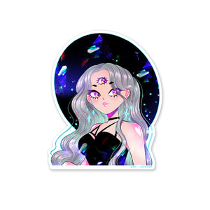 Mysterious Eyes Sparkly Sticker