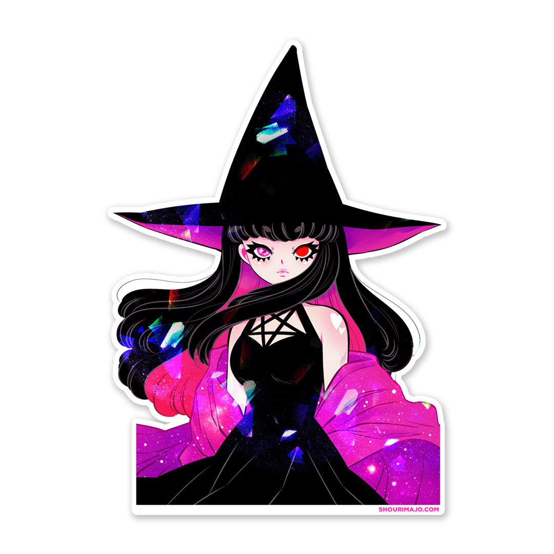 Ouija Witch Roses Sparkly Sticker