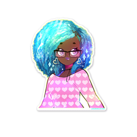 Sirena Rainbows Sparkly Sticker