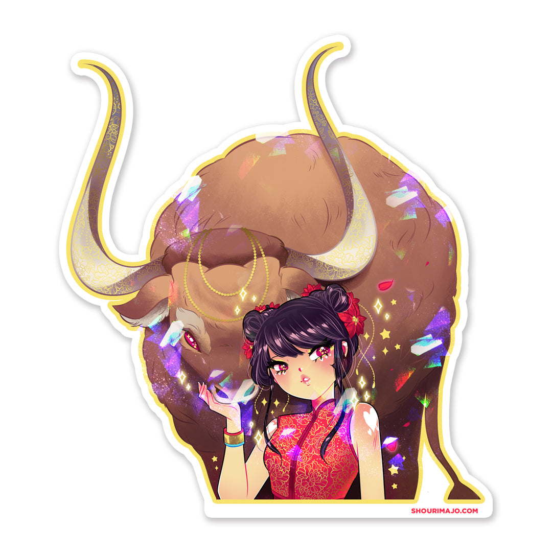 Year of the Ox Sparkly Sticker