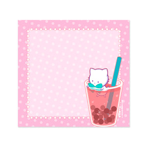 Bubble Kittea in a Cup Sticky Notes