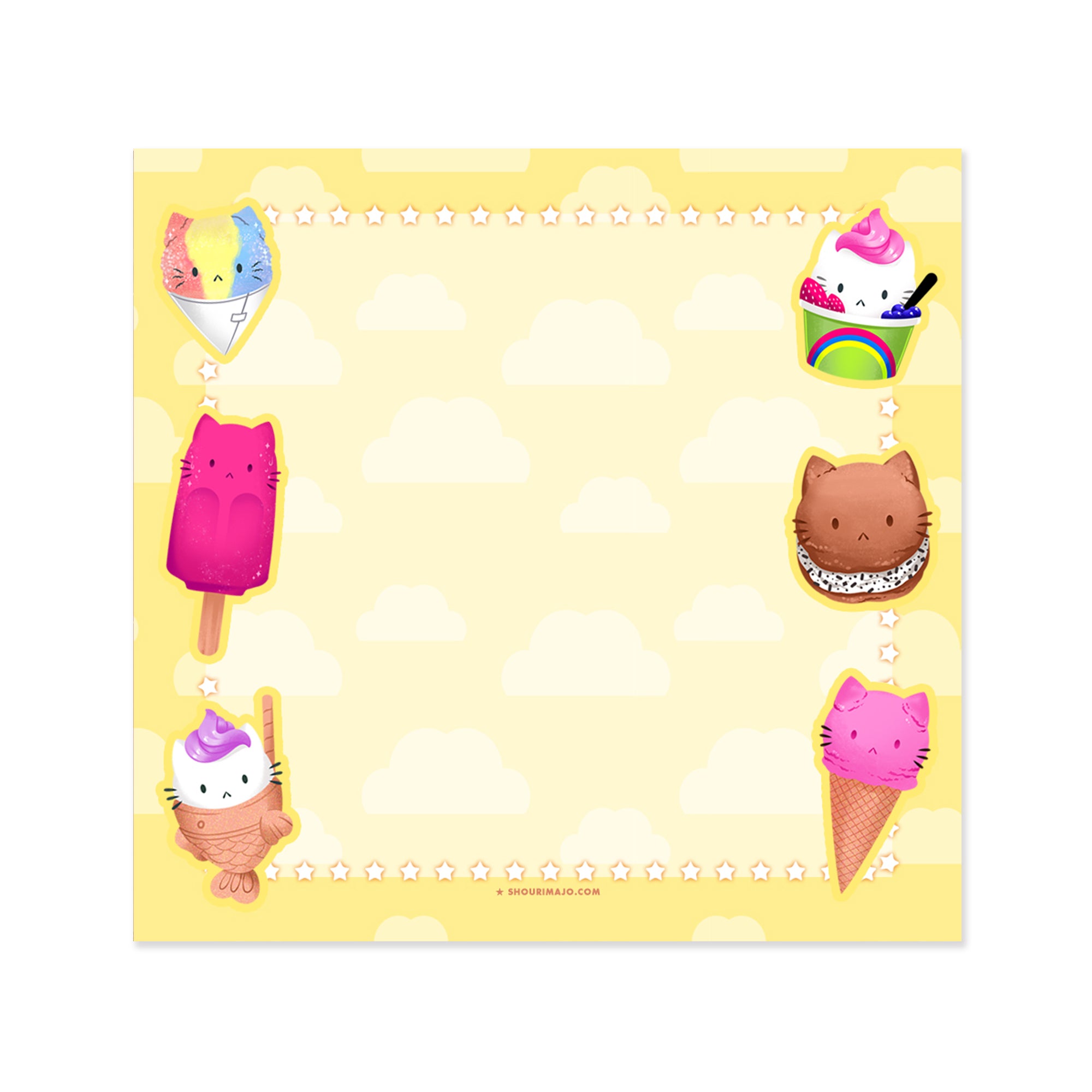 Sassy Kitties Summer Treats Sticky Notes