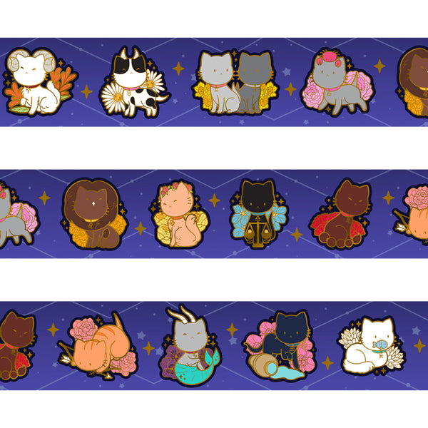 Cosmeek Zodiac Kitties Washi Tape