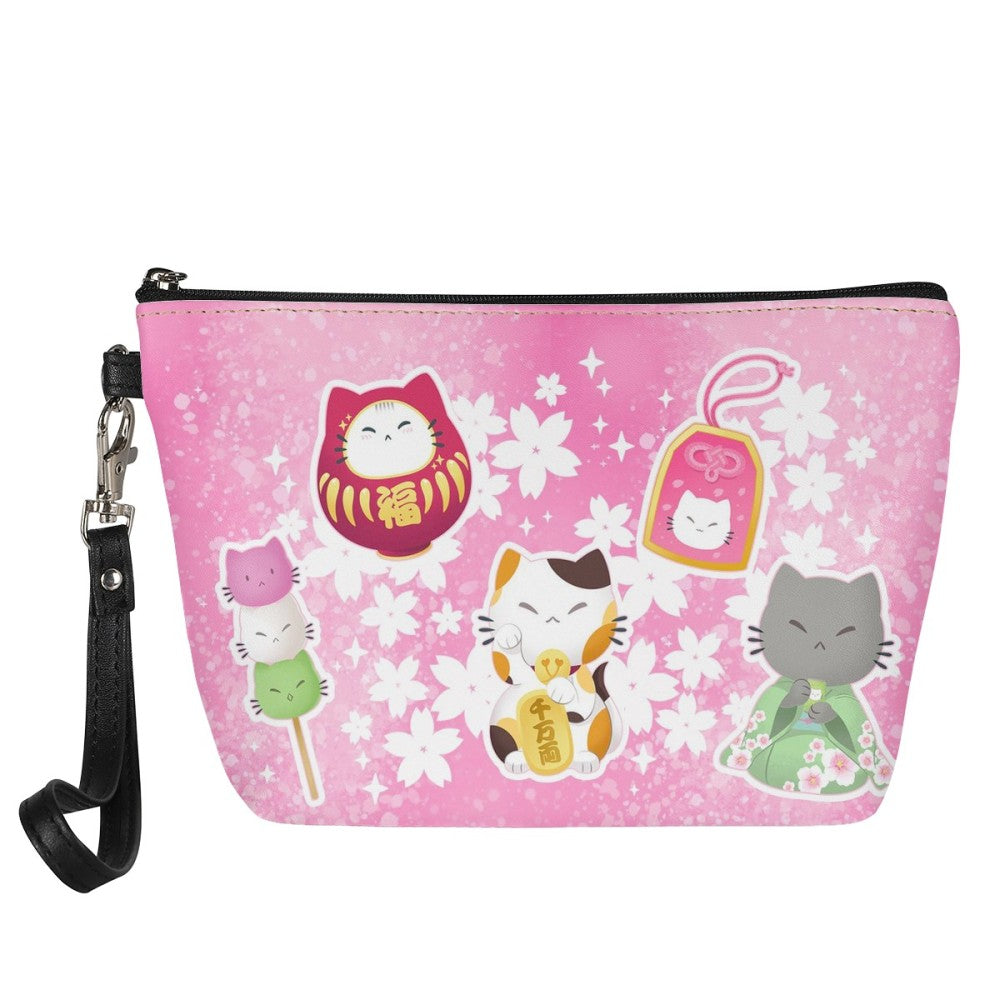 Sassy Kitties Sakura Matsuri Zipper Pouch
