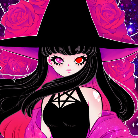 Ouija Witch Roses Art Print (Signed)