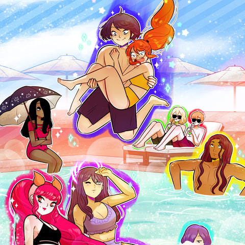 ✪ Patreon Cutie Mail Club: #Blessed Pool time (July 2021)