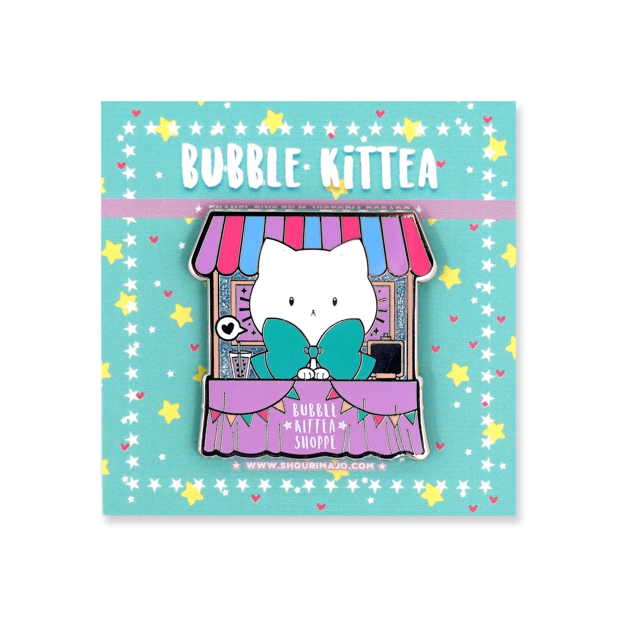 Bubble Kittea Shoppe Enamel Pin