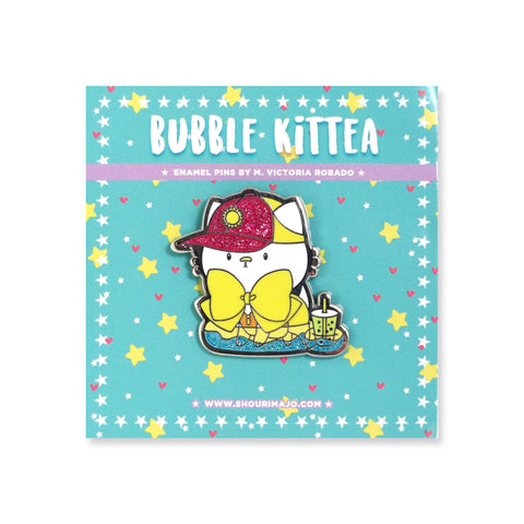 Bubble Kittea Summer Enamel Pin