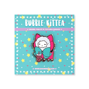 Bubble Kittea Winter Enamel Pin