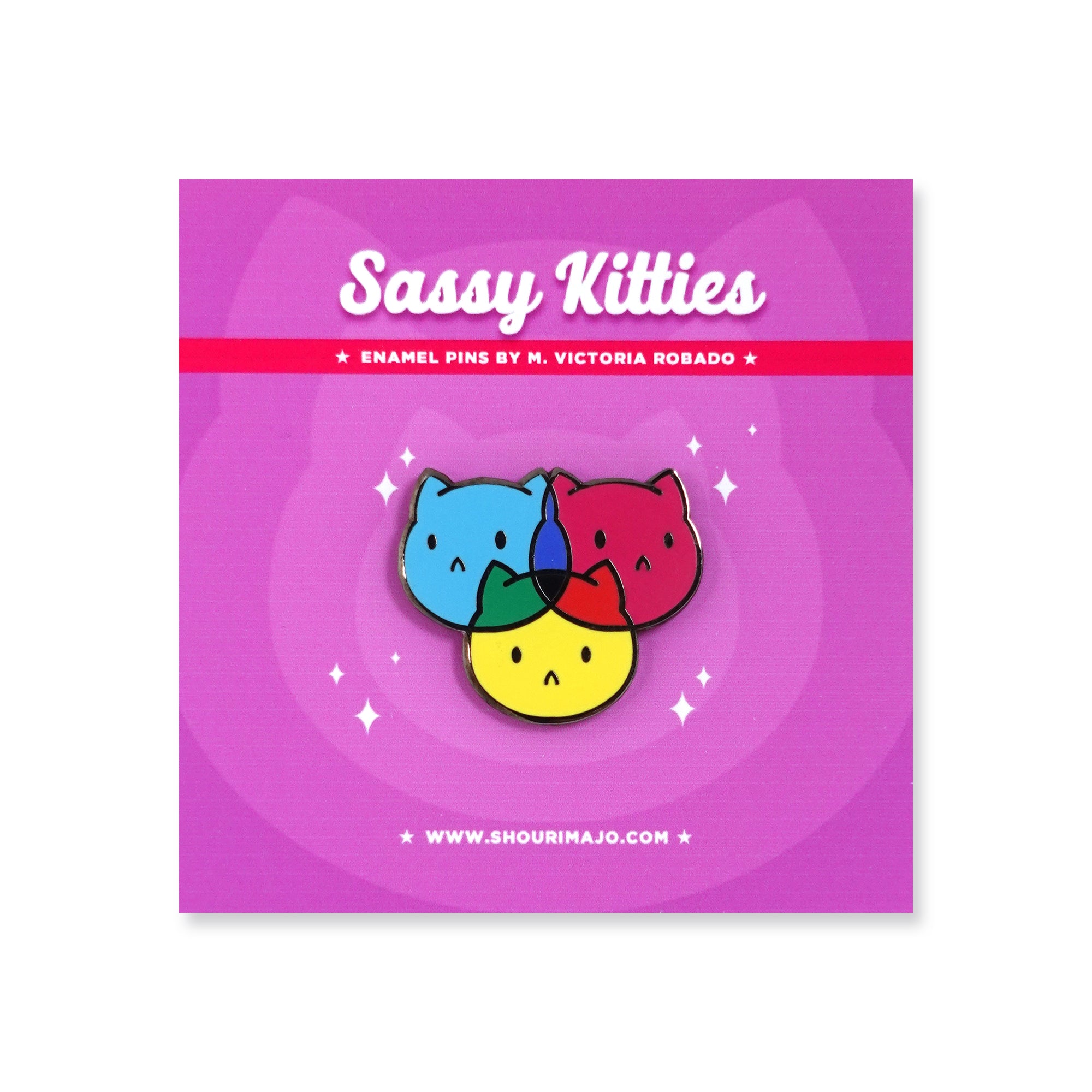 Sassy Kitties CMYKitty Enamel Pin