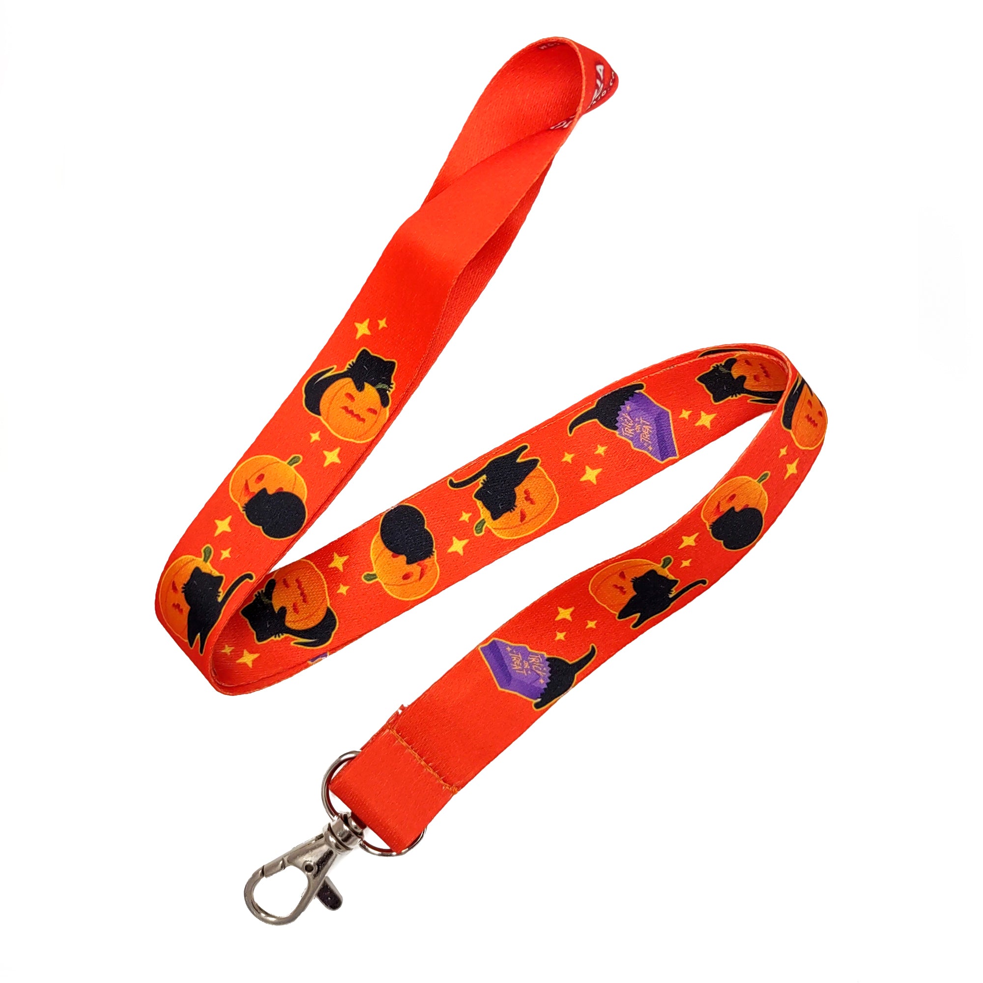 Sassy Kitties Pumpkin Patch Kittens Halloween Lanyard