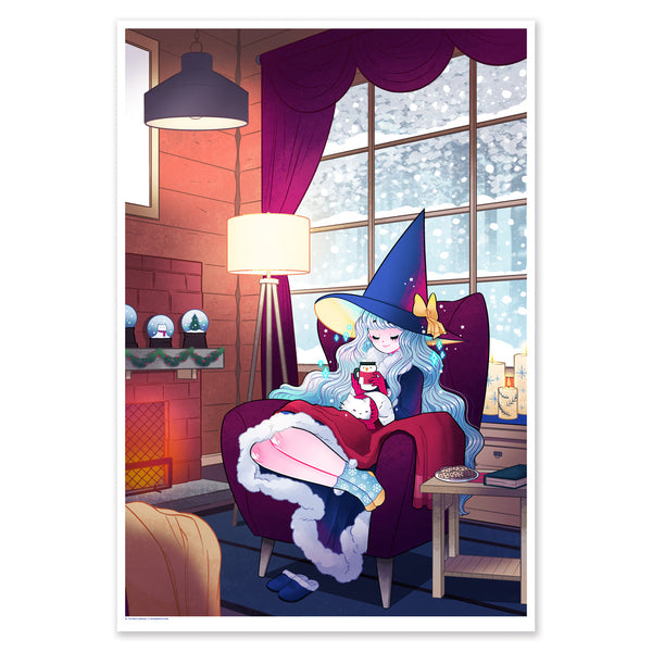 Winter Witch Cozy Art Print (Signed)