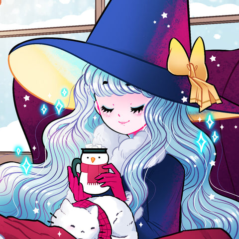 Winter Witch Cozy Art Print (Signed)