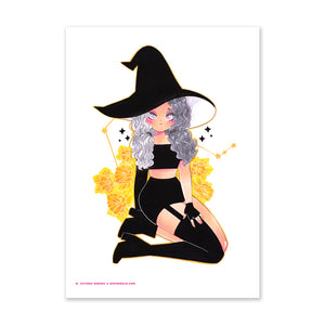 Gemini Witchtober Cosmeek Zodiac Art Print (Signed)