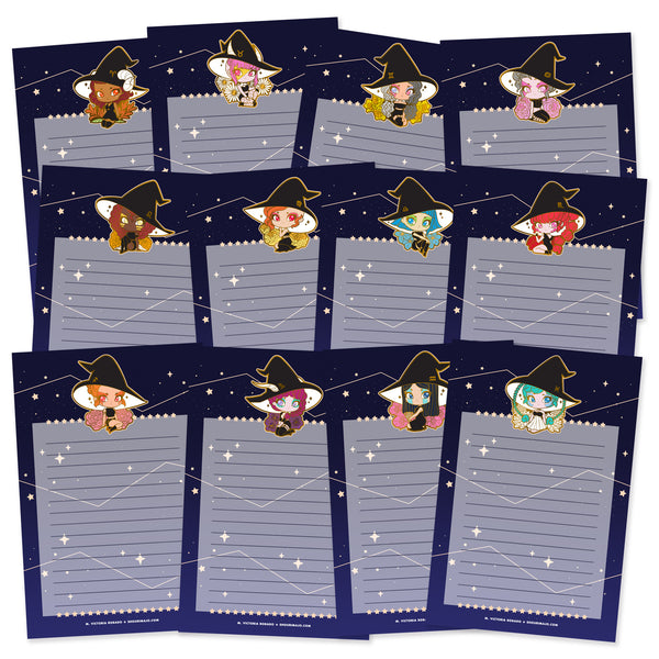Cosmeek Zodiac Witches Stationery Paper