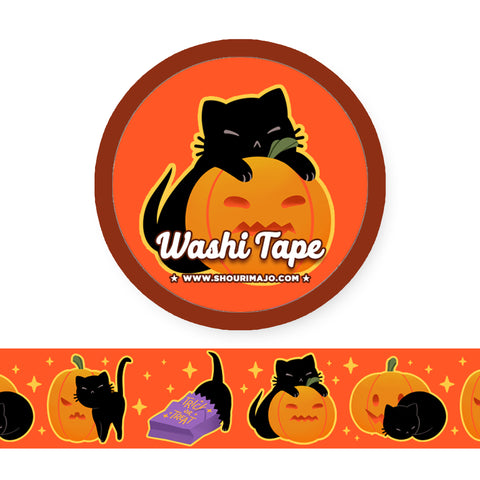 Sassy Kitties Pumpkin Patch Kittens Halloween Washi Tape